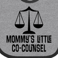 thumbnail image 4 of Inktastic Mommy Little Co Counsel Lawyer Boys or Girls Baby Bib, 4 of 4