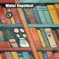 thumbnail image 6 of Colorful Bookshelf Shower Curtain with Hooks Vintage Library Cat Camera and Plants Design Fabric Bathroom Decor for Book Lovers Reading Style Bathtub-72"W x 72"L (Pack of 1), 6 of 7