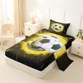 thumbnail image 2 of Erosebridal Boys Ball Sport Twin Sheet Sets For Soccer Boys,Yellow Black Bedding 3pcs, 2 of 6
