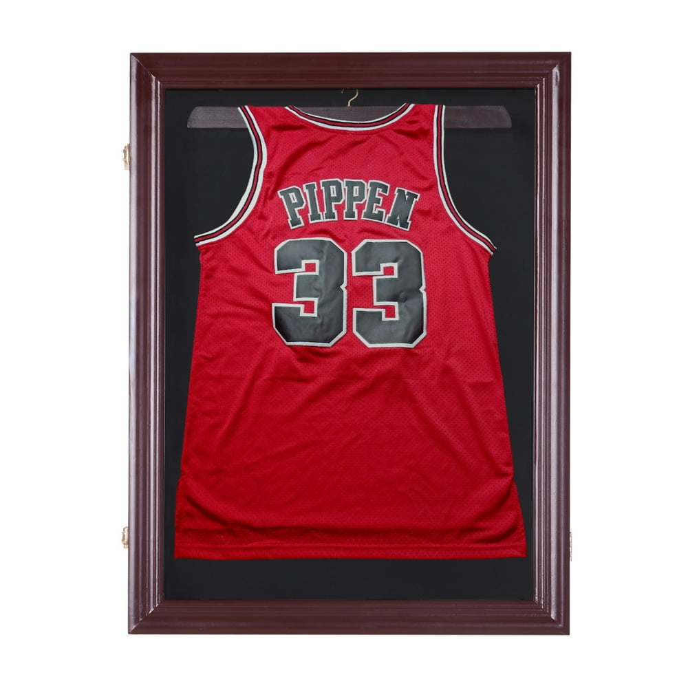 35” x 26” Sports Jersey Frame Display Case UVResistant Cherry Brown