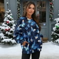 thumbnail image 3 of Xoenoiee Blue Butterfly Print Oversized Sweatshirts for Women Crewneck Sweaters Pullover Comfy Hoodies Fall Outfits Fashion 2025 Winter Clothes, Size S, 3 of 7