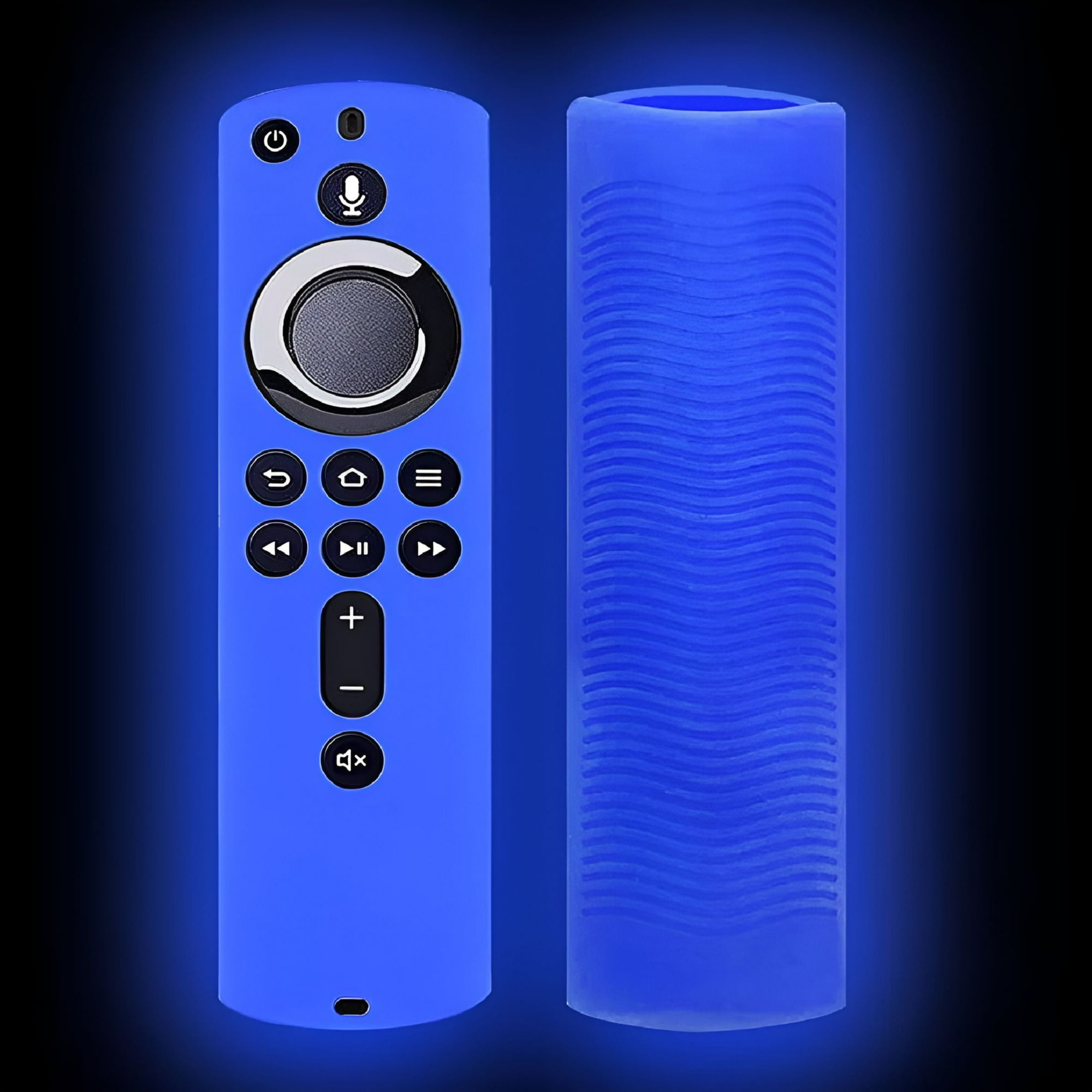 GJX Silicone Luminous Protective Cover Case for Insignia Fire TV Stick 4K Remote Control Glow in Dark Non Slip Shockproof Remote Sleeve for Home Office Bedroom Travel