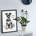 thumbnail image 3 of Lotusprinthandmade Personalized Name Miniature Schnauzer Lover Watercolor Style Canvas 36" x 24", schnauzer canvas, schnauzer canvas wall art, miniature schnauzer canvas wall art, 3 of 5