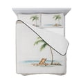 thumbnail image 7 of Beach Coastal King Size Down Alternative Comforter, Lightweight Comforter Quilt Bedding Set with Pillow Shams Summer Nautical Ocean Palm Tree Seaside All Seasons Bed Comforter Duvet Insert 96"x106", 7 of 7