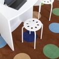thumbnail image 2 of Norwood Commercial Furniture Plastic Stack Stool - White Seat with White Legs - 17.75 inch Seat Height, 2 of 7