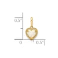 thumbnail image 2 of Lab-Created White Opal Heart Pendant Necklace in 14K Yellow Gold with Chain, 2 of 5