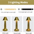 thumbnail image 3 of Lámpara De Mesa Control Táctil 3 Modo Usb Led Decoración Estructura Dorado Pantalla Dorado, 3 of 8