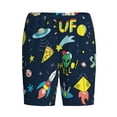 thumbnail image 4 of Fotbe Funny Spaceships Pajama Shorts for Men, Men's Pajama Bottoms, Sleepwear,Short Pajama Pants-Large, 4 of 9