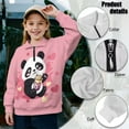 thumbnail image 6 of Uourmeti Cute Panda Bubble Tea Teen Girls Fall Clothes Half Zip Sweatshirt Pullover Sweatshirts Long Sleeve Trendy Comfy Casual Loose Athletic Wear Size 11-12, 6 of 7