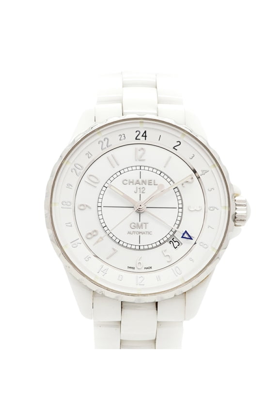 Pre-Owned Chanel J12 GMT H3103 White Dial Men's Watch