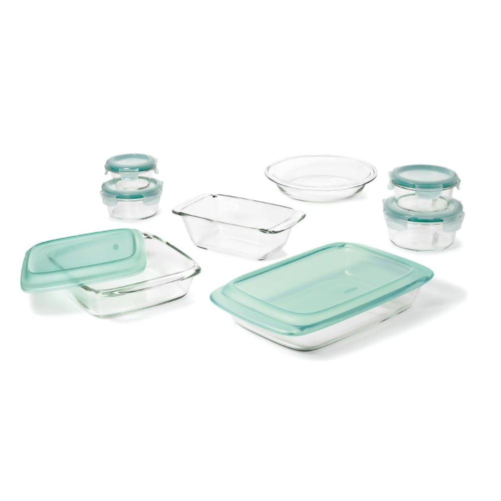 OXO Good Grips 14 Piece Clear Glass Bake, Serve, and Food Storage Set with Lids