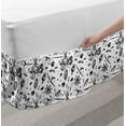 thumbnail image 2 of Food Bed Skirt, Cuisine Spices Forest Herbs with Garlic Cloves Holistic Arugula Sketch, Elastic Bedskirt Dust Ruffle Wrap Around for Bedding Decor, 4 Sizes, Charcoal Grey and White, by Ambesonne, 2 of 2
