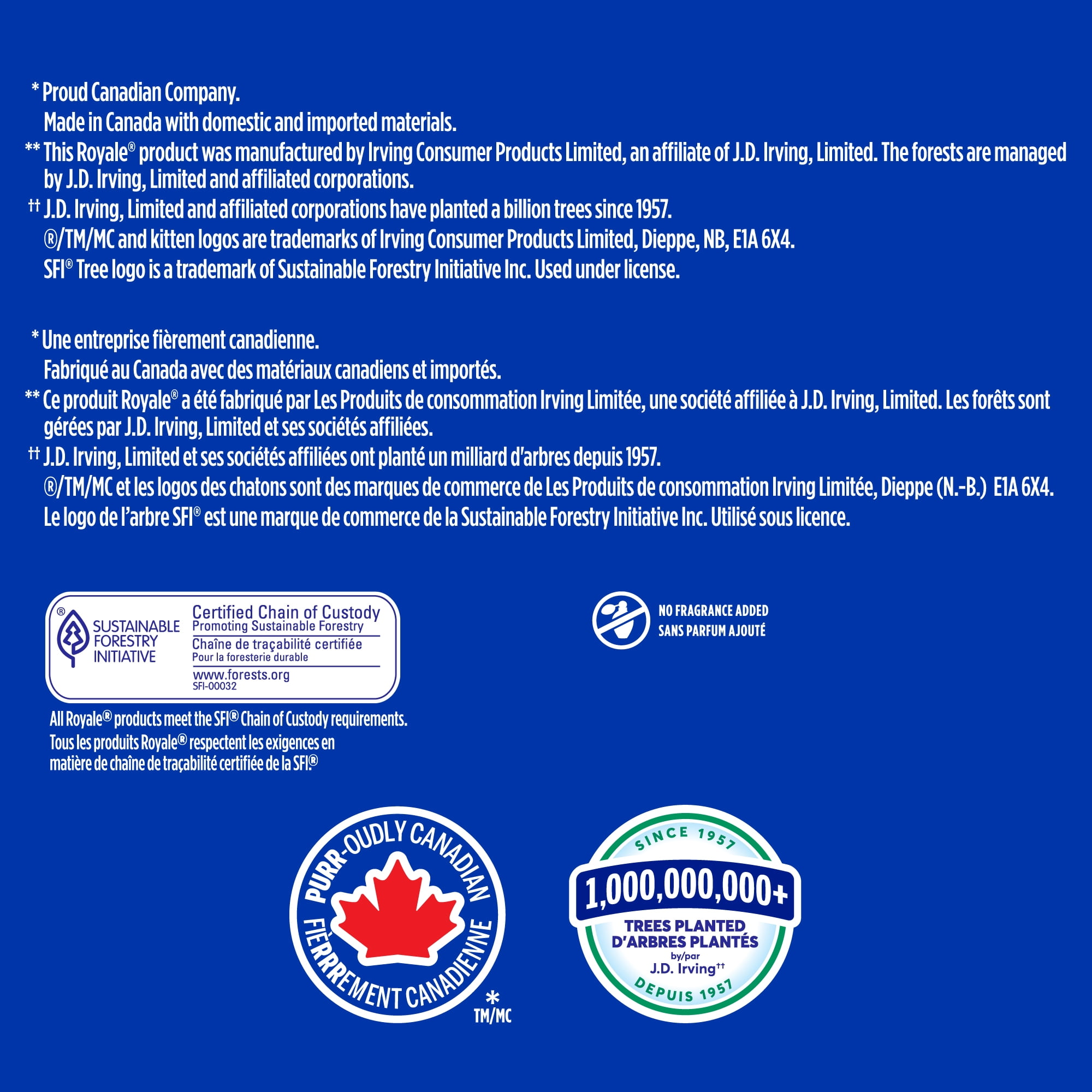 Royale Serviettes de table, 3 ép., 75 serviettes