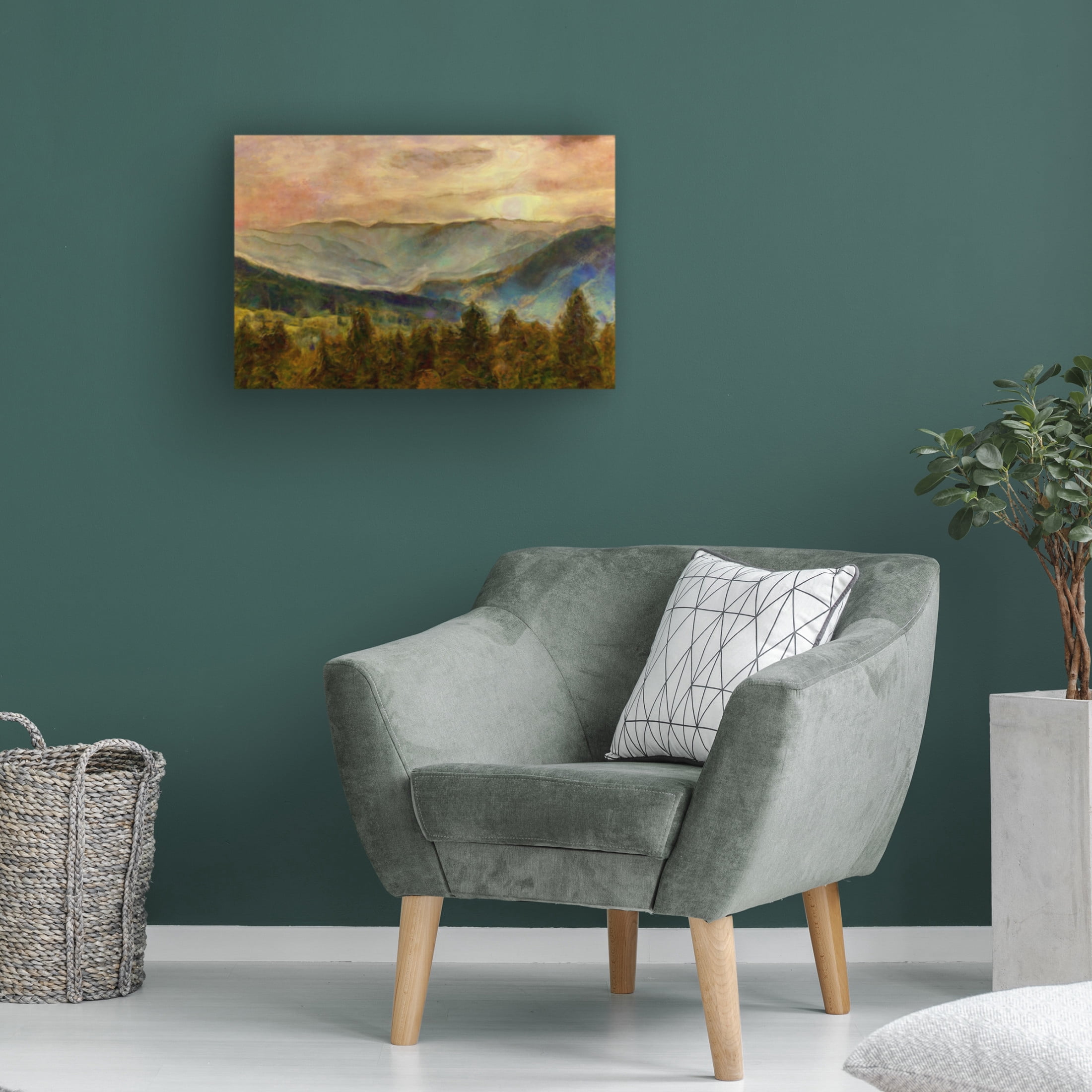 Trademark Fine Art Alonzo Saunders  Into the Valley III Canvas Wall Art