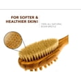 thumbnail image 4 of Cepillo corporal de bambú para exfoliar la espalda - Cepillo de ducha con cerdas naturales de jabalí y mango largo - Exfolia la piel y combate la celulitis - Para uso en seco o húmedo, 4 of 6