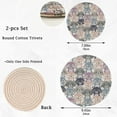 thumbnail image 3 of GZHJMY Cotton Colors Cute Koala Pattern 2 Pcs Woven Pot Holder Trivets Set,Round Coasters Placemat for Cooking Baking Hot Dish Pan Pot Bowl Teapot(7/9 Inches), 3 of 5