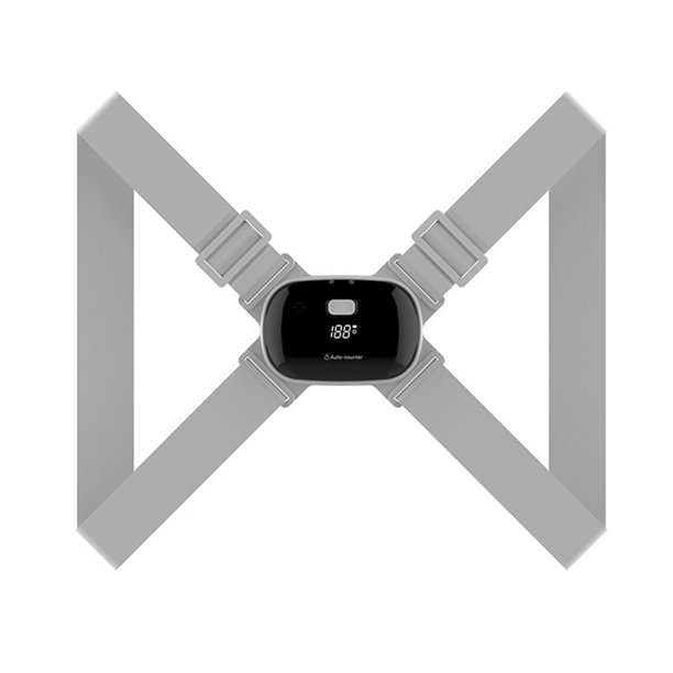 Corrector Postural Inteligente con Sensor Vibratorio para Niños y Adultos, Ajustable y Cómodo, Alivia Dolor de Espalda y Cuello, Modelo Gris, Incluye Cable USB y Manual de Usuario