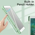 thumbnail image 4 of JETech Case for iPad 9.7-Inch (6th/5th Generation, 2018/2017) with Pencil Holder, Clear Transparent Back Shell Slim Stand Shockproof Tablet Cover, Auto Wake/Sleep (Matcha Green), 4 of 7