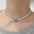 thumbnail image 4 of SIEYIO Ocean-Inspired Necklace Seashells & Starfish Beads String Collar Chain Summer Beaches Outfits Jewellery Piece for Women, 4 of 20
