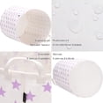 thumbnail image 4 of Sea Team Collapsible Canvas Fabric Laundry Hamper with Handles, Cylindric Waterproof Storage Basket, Closet Organizer, 19.7 x 15.7 Inches, Purple Star, 4 of 6