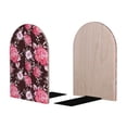 thumbnail image 2 of Naloa Rose Flowers 2 Pcs Bookend Large Capacity Office Book Ends for Home Office Library School Study Decoration, 2 of 8