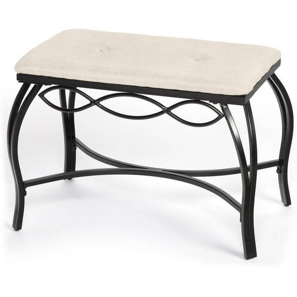 Mango Steam White Cream Shoe Bench Vanity Seat for Makeup Room Dressing Stool Entryway Bench Walmart
