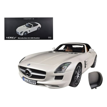 2011 Mercedes SLS AMG Roadster Pearl White 1/18 Diecast Car Model Norev 183491