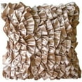 thumbnail image 2 of The HomeCentric Decorative Pillow Covers, Decorative Beige Pillow Covers For Couch Pack of 2, 16x16 inch (40x40 cm) Satin Pillowcase&nbsp;With Zipper, Solid Color, Ruffles, Designer- Vintage Peach, 2 of 10
