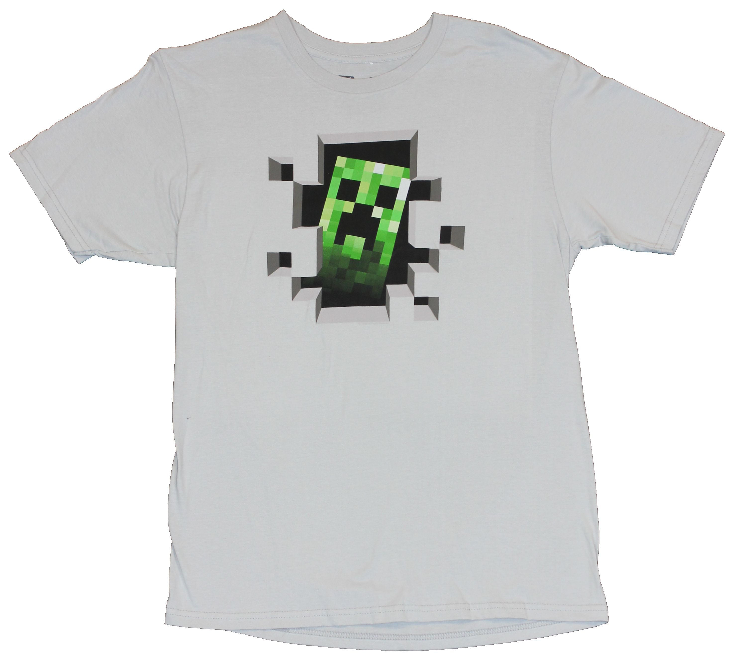 Se venligst Gør gulvet rent Vise dig Minecraft Mens T-Shirt - Creeper Popping Through a Hole Image (X-LArge) -  Walmart.com