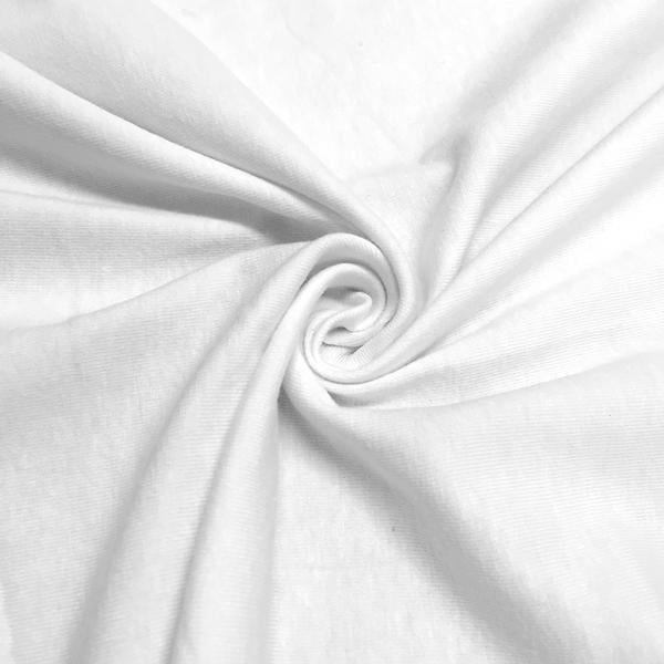 Cotton Jersey Lycra Spandex knit Stretch Fabric 58/60" wide (White