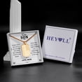 thumbnail image 4 of HEYOLL Silver Dog Tag Necklaces for Men to My Son Gifts from Mom American Flag Pendant Chain Military Army Birthday Valentines Day Jewelry Gifts Son Teen Teenages Tween Preteen Him Age Ideas, 4 of 7