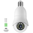 thumbnail image 1 of Cámara de seguridad con bombilla - Cámaras de seguridad inalámbricas WiFi 2.4G para exteriores e interiores, para seguridad del hogar, monitoreo de 360°, seguimiento automático, grabación 24/7, visión, 1 of 4