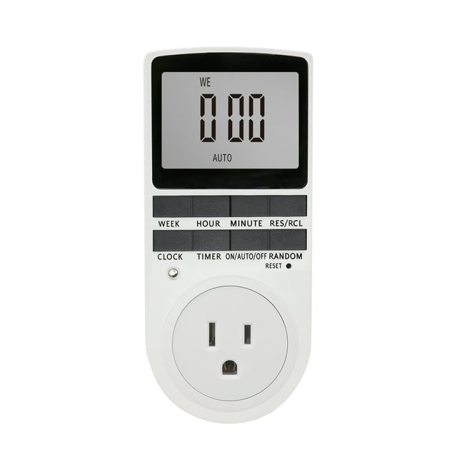 Mistaha Digital Timer Outlet Socket with Large Screen Display, Kitchen Appliance Timer Switch, Electronic Timer with NIMH Backup Battery - US Version