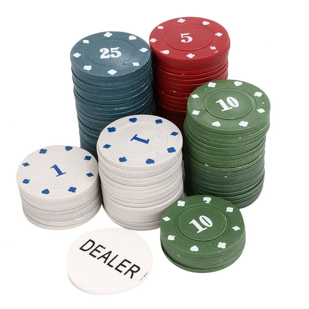 Jetons De Poker En Plastique Jetons De Casino Pour La Fête 100Pcs Jetons De  Poker De