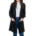thumbnail image 2 of Elsie & Zoey Maxx Jersey Knit Bishop Sleeve Ribbed Cardigan for Women, 2 of 5