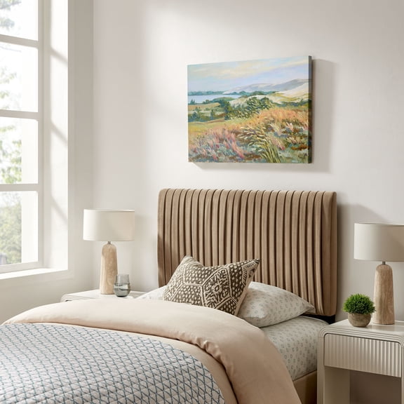 Eloise Stain-Resistant Performance Velvet Twin Headboard in Taupe