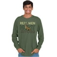 thumbnail image 4 of Real Men Hunt Their Own Food Hunting Men's Big & Tall Long Sleeve Graphic Tee Brisco Brands 2X, 4 of 5
