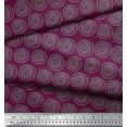 thumbnail image 3 of Soimoi Pink Cotton Jersey Fabric Spiral & Stripe Geometric Printed Craft Fabric by the Yard 58 Inch Wide, 3 of 3