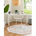 thumbnail image 3 of Unique Loom Kokulu Parker Rug Rose/Black 7' 10" Octagon Border Traditional Perfect For Living Room Bed Room Dining Room Office, 3 of 3