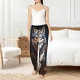 thumbnail image 4 of Salouo Oil Painting Tribal Wolf Print Women's Pajama Pants Casual Loose Sweatpants PJs Flowy Pants Drawstring Palazzo for Women Wide Leg Pants Lounge Pajama -XX-Large, 4 of 8