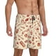 thumbnail image 2 of Balery Red Wine Pantalones cortos de pijama de punto de algodón para hombre con cinturilla y bolsillos-Large, 2 of 6