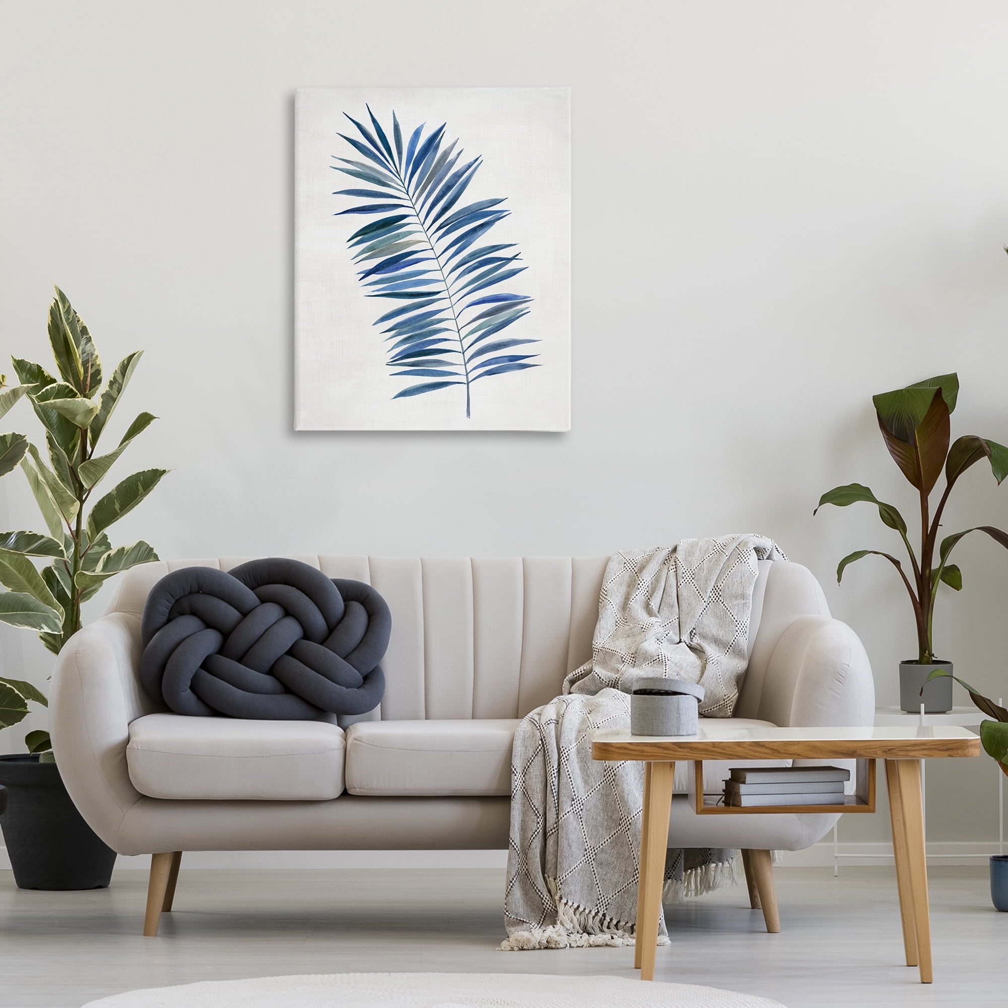 Stupell Industries Simple Palm Leaf Plants & Flowers Painting Wrapped Canvas Art Print Wall Art, 30 x 40