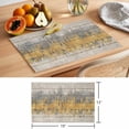 thumbnail image 6 of Yellow Grey Abstract Placemats Set of 6 Gradient Geometric Graffiti Retro Wooden Place Mats Indoor Wipeable Table Mats Washable Dining Table Placemats for Kitchen Holiday Party Home Decor 13x19 Inch, 6 of 9