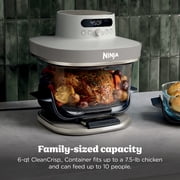 Ninja Crispi Pro 6-in-1 Glass Countertop Air Fryer, White
