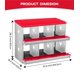thumbnail image 5 of QinaQin Caja nido para gallinas de 6, 8 o 10 huecos, fabricada en acero galvanizado resistente al óxido, fácil recolección de huevos y limpieza, 5 of 7