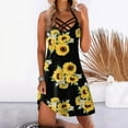 thumbnail image 2 of OAVQHLG3B Halter Hollow Out Sunflower Dress for Women Loose Midi Sleeveless Summer Dress Beach Casual Fashion Sundress Vestidos, 2 of 4
