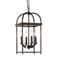 thumbnail image 1 of Baxton Studio Linez Dark Bronze Metal 4-Light Lantern Pendant Light, 1 of 3