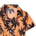 thumbnail image 4 of Coerni Boys Hawaiian Shirt Short Sleeve Button Down Shirts Toddler Lapel Top Kids Baby Summer Casual Tropical Beach Clothes, 4 of 5