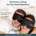 thumbnail image 3 of MyHalos 3D Mulberry Silk Sleep Mask for Women & Men with Cups, Blackout - Silk Eye Masks for Sleep Anywhere, Travel, Night, Face, Side, 3 of 8