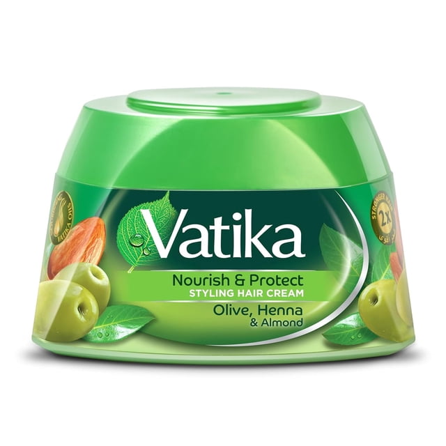 Dabur Vatika Naturals Crema para el cabello Crema hidratante natural para hombres y mujeres con todo tipo de cabello - Hidratante hidratante para el cuero cabelludo corto, largo, seco o tratado con co